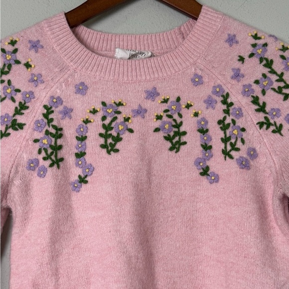 Tuckernuck HYACINTH HOUSE Pink Floral Embroidered Lilah Sweater Size Small - Picture 6 of 14